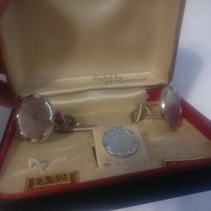 Hayward styled vintage cufflinks + tie clip New OS